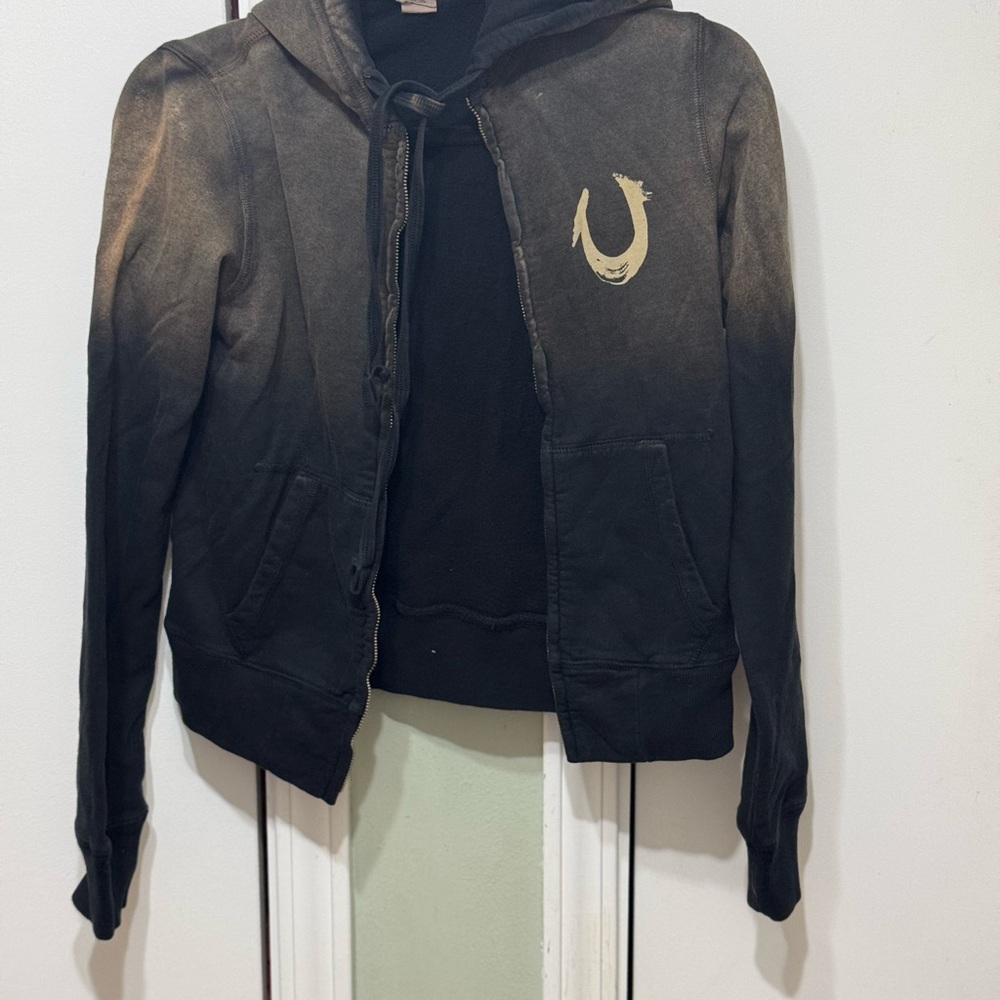 True Religion Black Hoodie Jacket